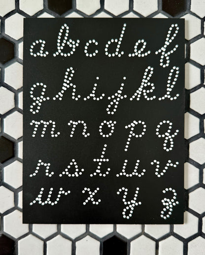 Travel Size Lowercase Cursive Letters Chalkboard