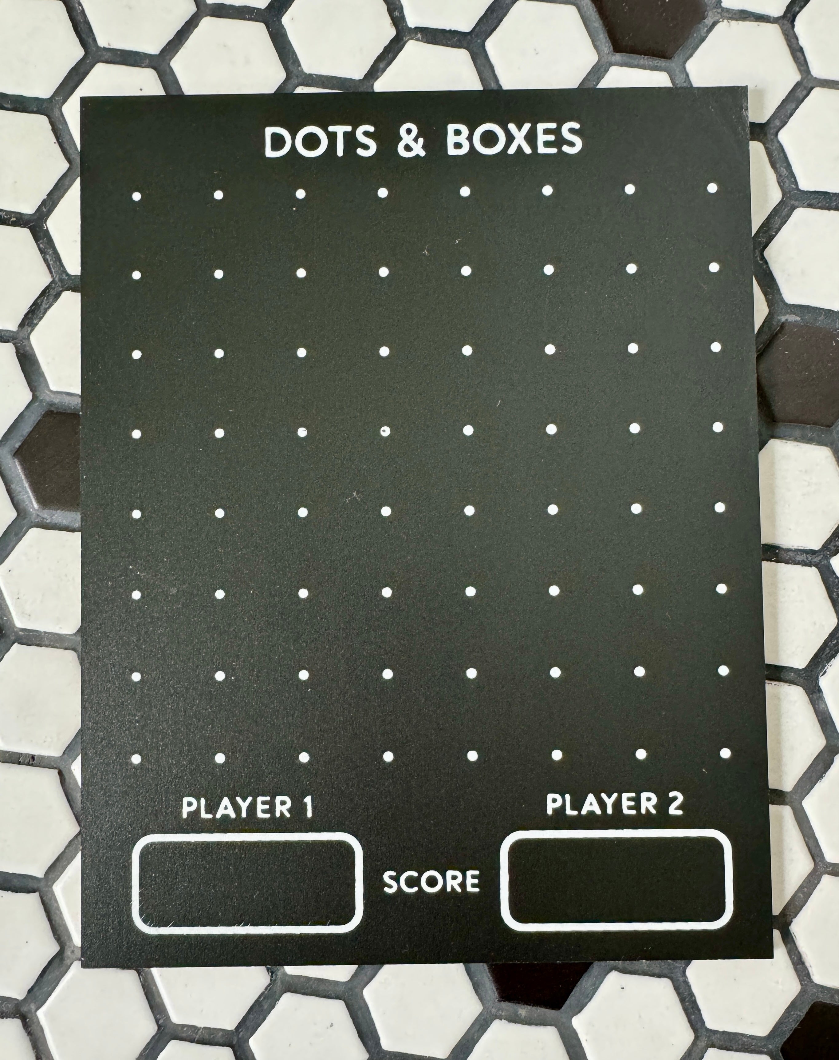 Travel Size Dots and Boxes Chalkboard