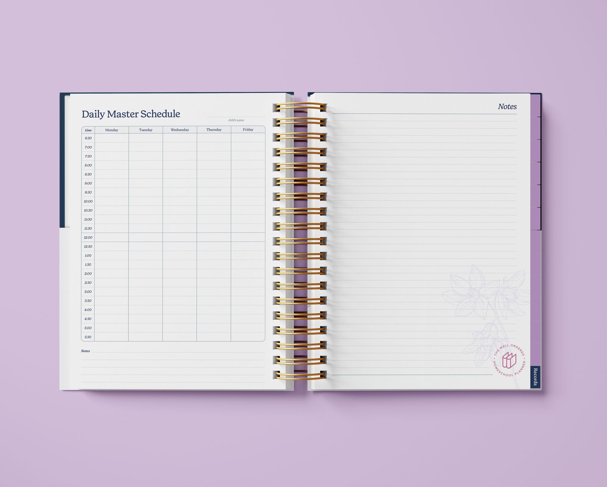 The Well Ordered Homeschool Planner - Undated Edition