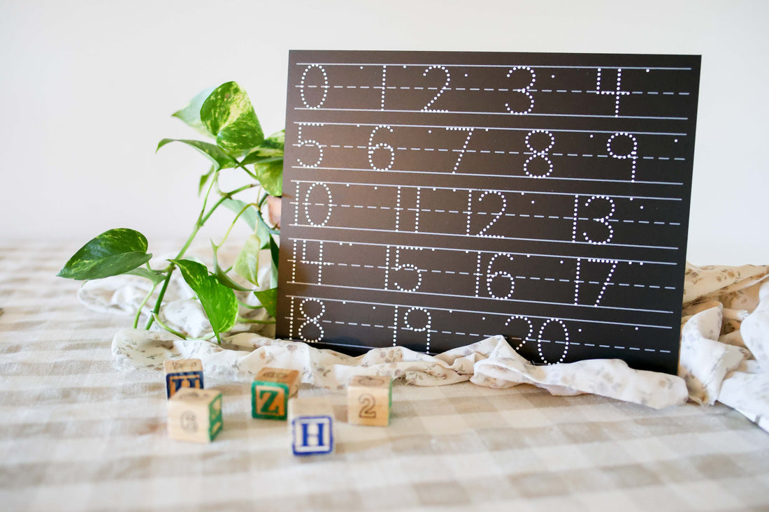 Trace-N-Write Numbers Chalkboard