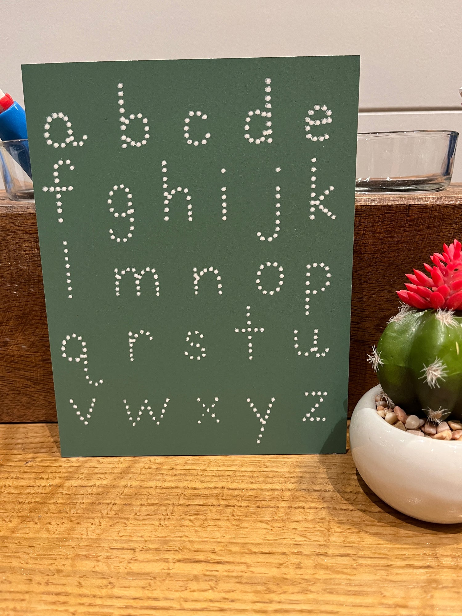 (NQP) Travel Size Lowercase ABC Chalkboard (green)