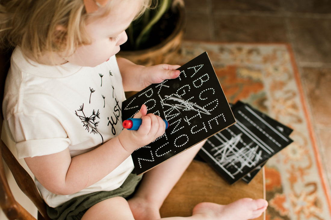 Travel Size Uppercase ABC Chalkboard