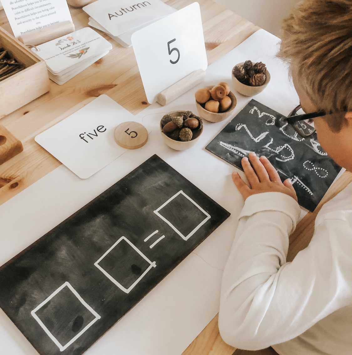 Travel Size Numbers Chalkboard