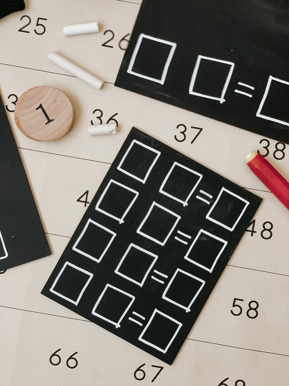 Travel Size Basic Math Operations Chalkboard