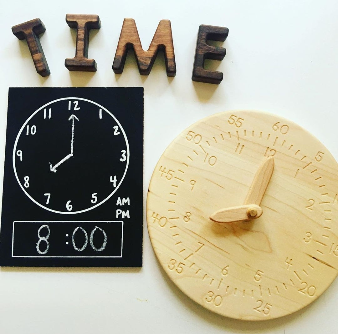 Travel Size Clock Chalkboard