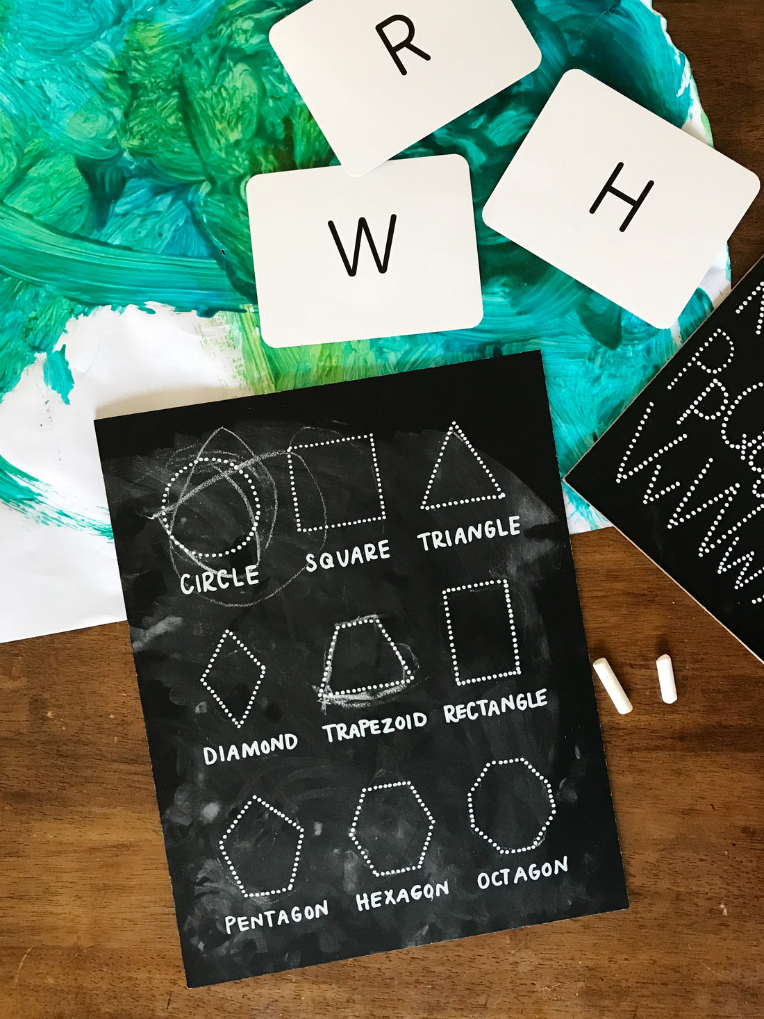 Traceable Shapes Trace-n-Erase Chalkboard®