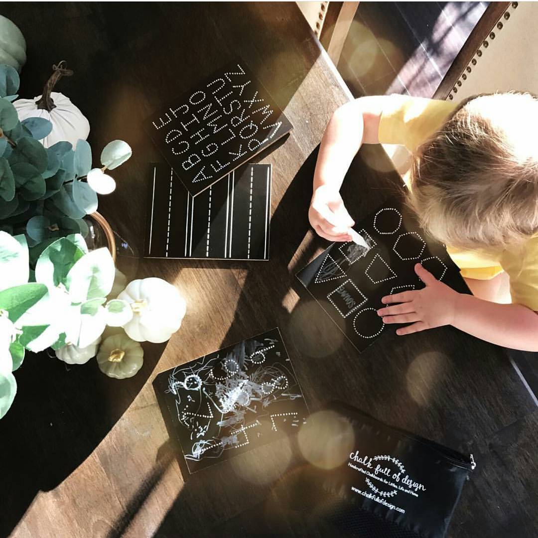 Step 1: Trace-n-Erase Chalkboard® Travel Set