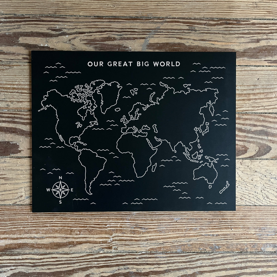 World Map Trace-n-Erase Chalkboard® (Unlabeled)