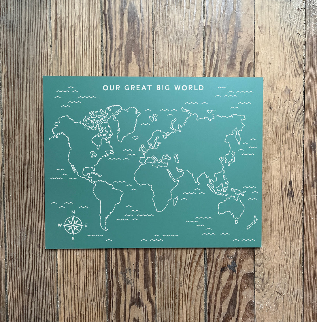 World Map Trace-n-Erase Chalkboard® (Unlabeled)